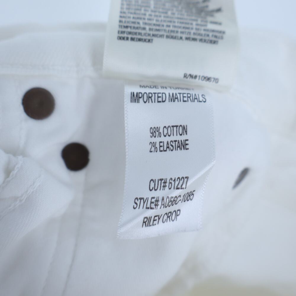 AGOLDE Riley Straight Crop Jeans Blurred White High Rise Button Fly Women's 24 - Picture 10 of 11